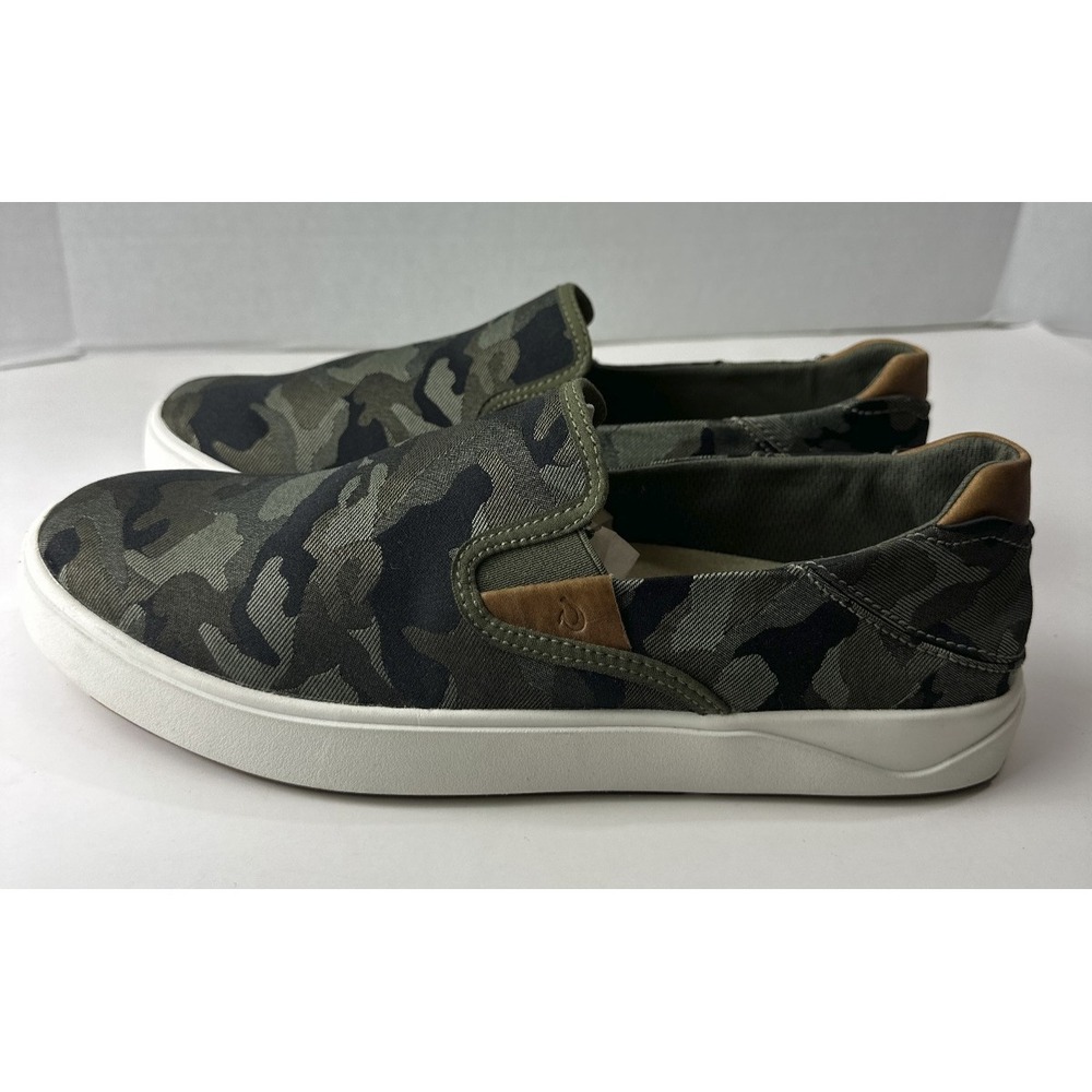 OLUKAI Lae'ahi Pa'i Camo Green Slip On Casual 10444-6ZKE Men's Shoes Size 11 - Picture 6 of 14